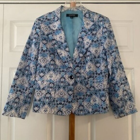 Kasper Women's Paisley Pattern Blazer - Sz 14 - Picture 1 of 5